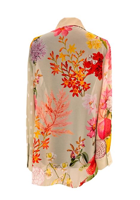 Floral patterned shirt with appliqués GAI MATTIOLO | shirts | LV1272VERDE ACQUA